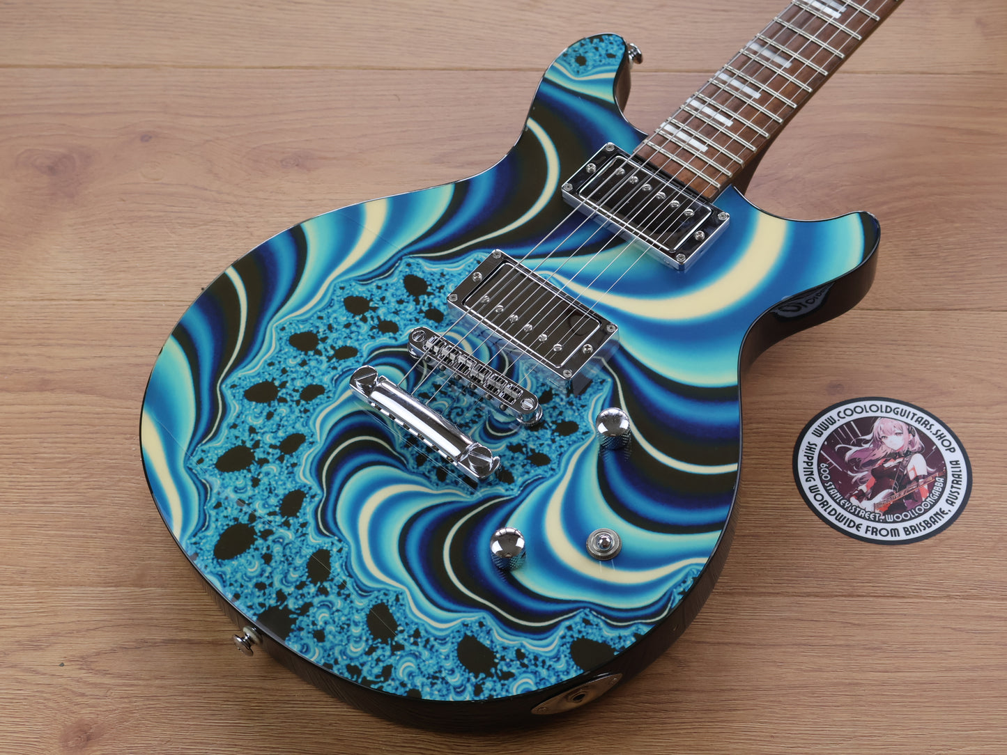 Daisy Rock Elite Custom Double Cutaway (Kaleidoscope Blue)