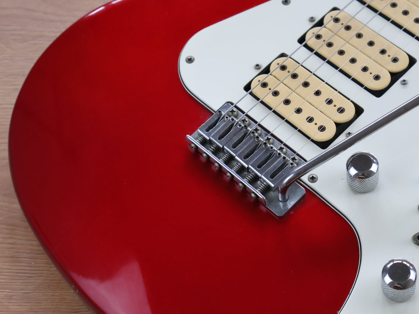 1980's Kawai Aquarius AQ-555 HHH Electric Guitars (Candy Apple Red)