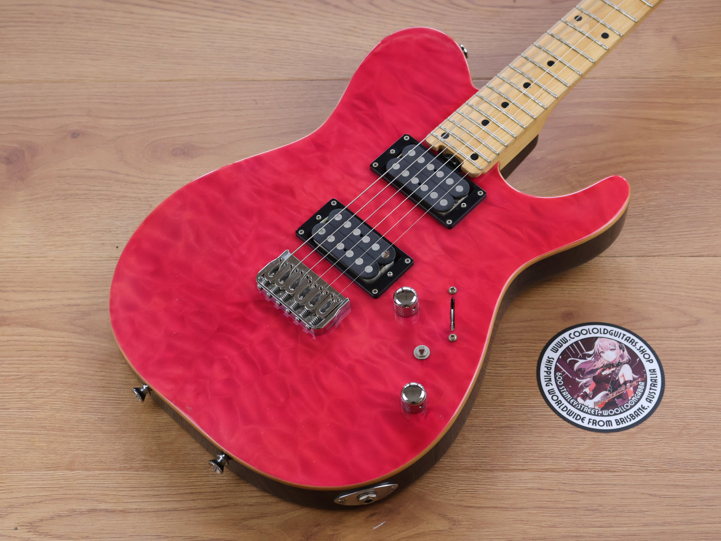 2014 Schecter Japan KR-24-2H-FXD/M Telecaster Style (Quilt Top Pink)