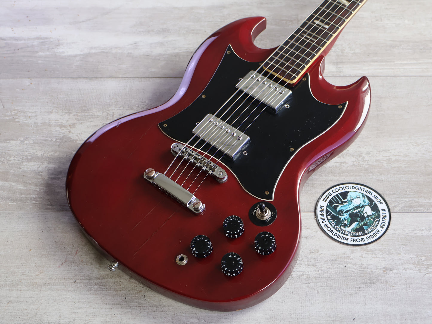 1970's Tomson SG Double Cutaway (Cherry Red)