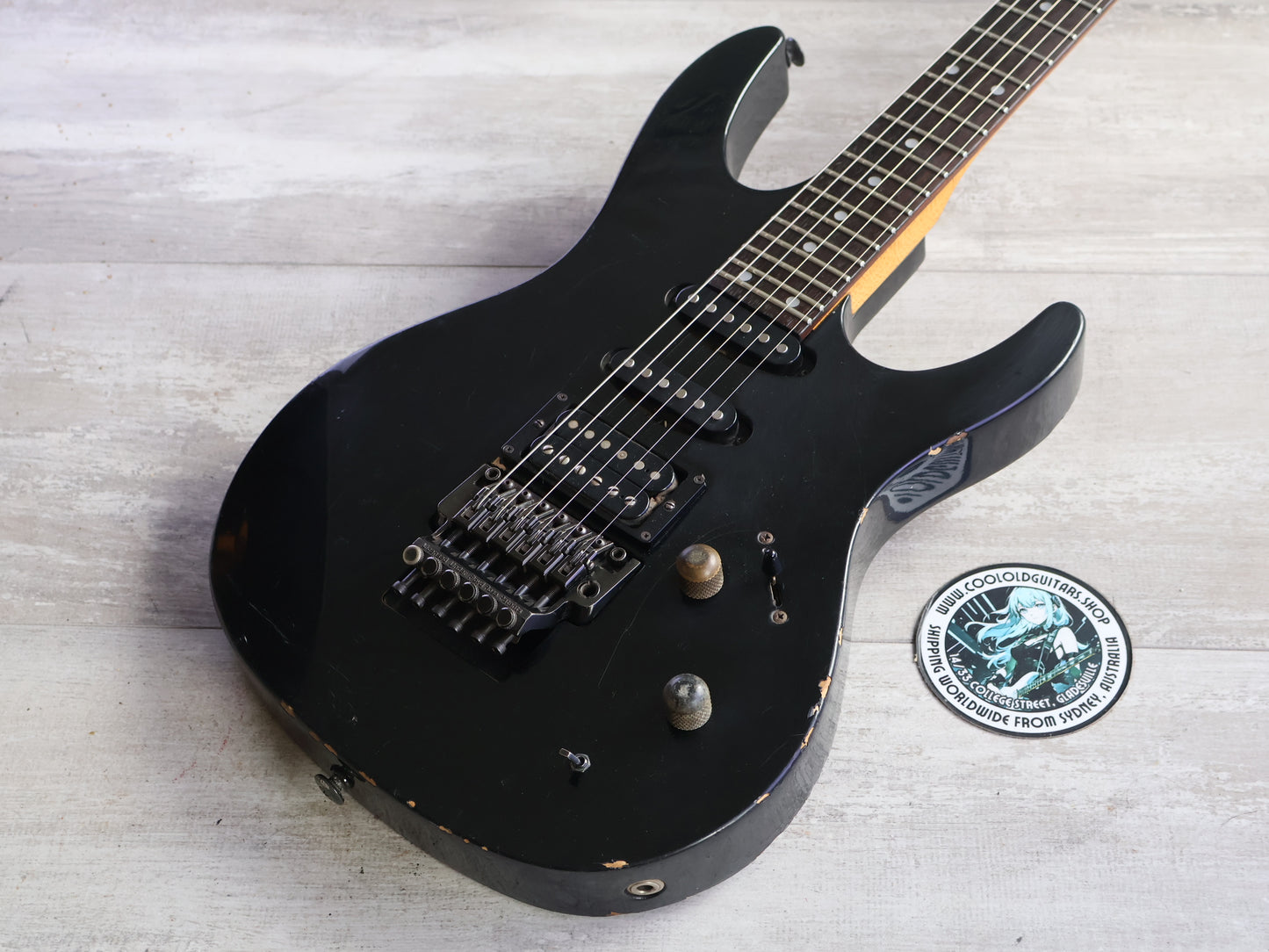 1987 Ibanez RG440PAH/PLG-65 Transitional Era HSS Superstrat (Black)