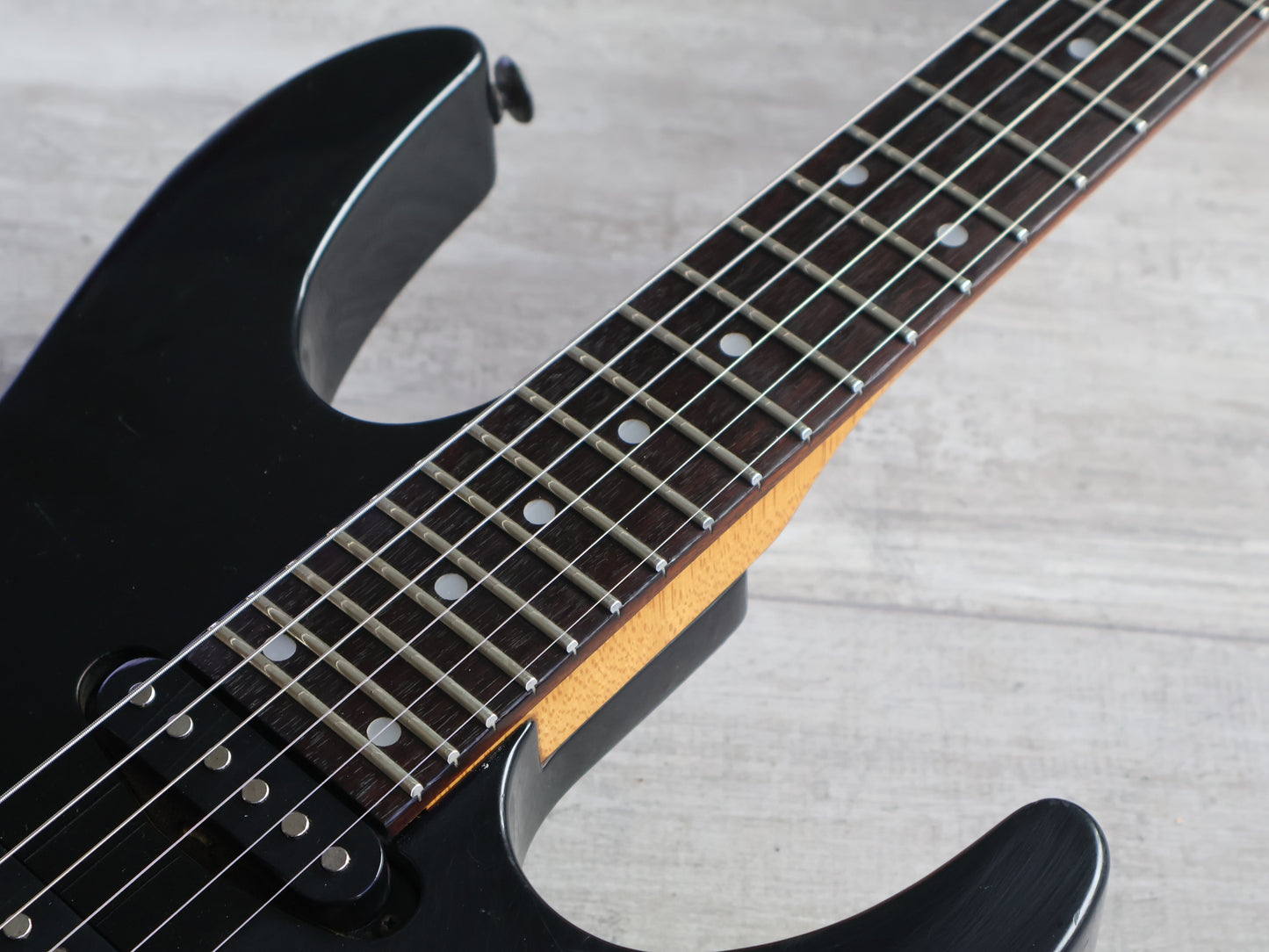 1987 Ibanez RG440PAH/PLG-65 Transitional Era HSS Superstrat (Black)