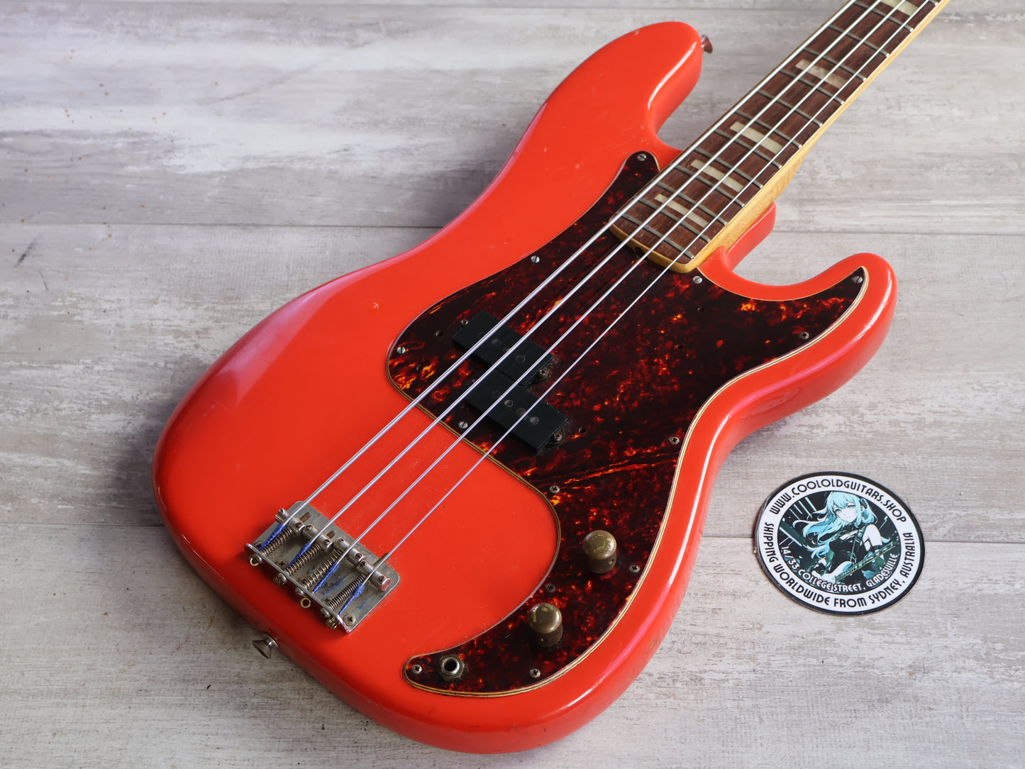 1973 Fender USA Jazz Bass Neck/Precision Bass (Fiesta Red)