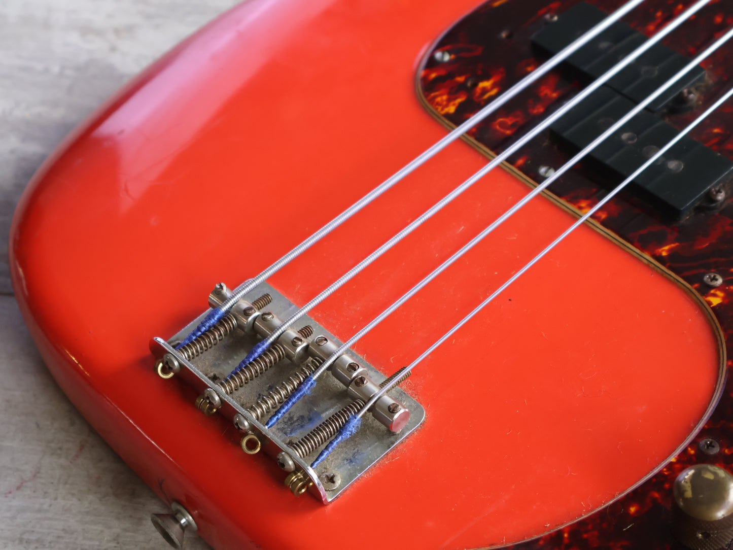 1973 Fender USA Jazz Bass Neck/Precision Bass (Fiesta Red)