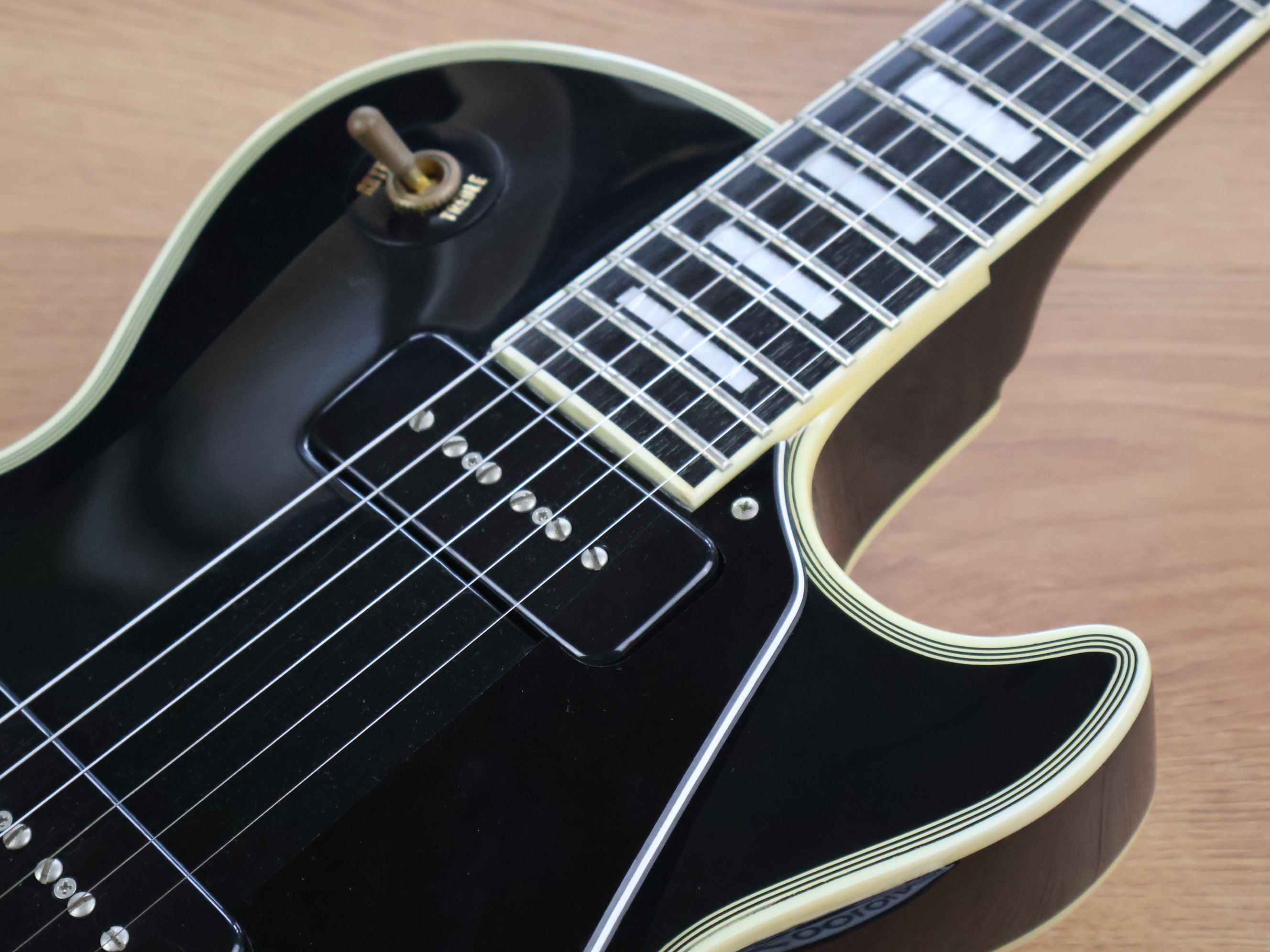 2008 Edwards Japan E-LP-130CD/P Les Paul Custom w/P90's (Ebony