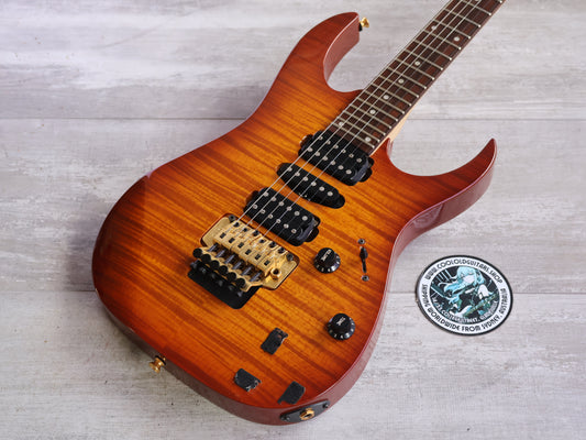 1996 Ibanez Japan RG380F HSH Superstrat (Amber Sunburst)
