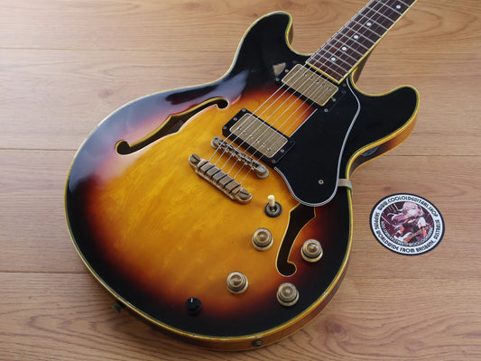 1981 Greco Japan SV-600 Semi Hollowbody (Brown Sunburst)