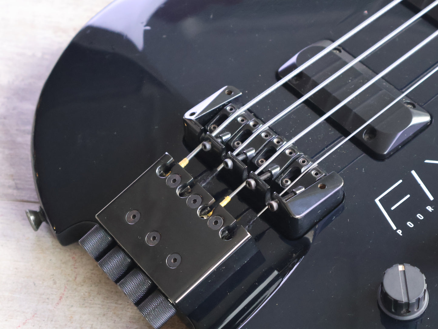 1990's Fixer Japan "Poor House Factory" Kubicki Style Bass (Black)