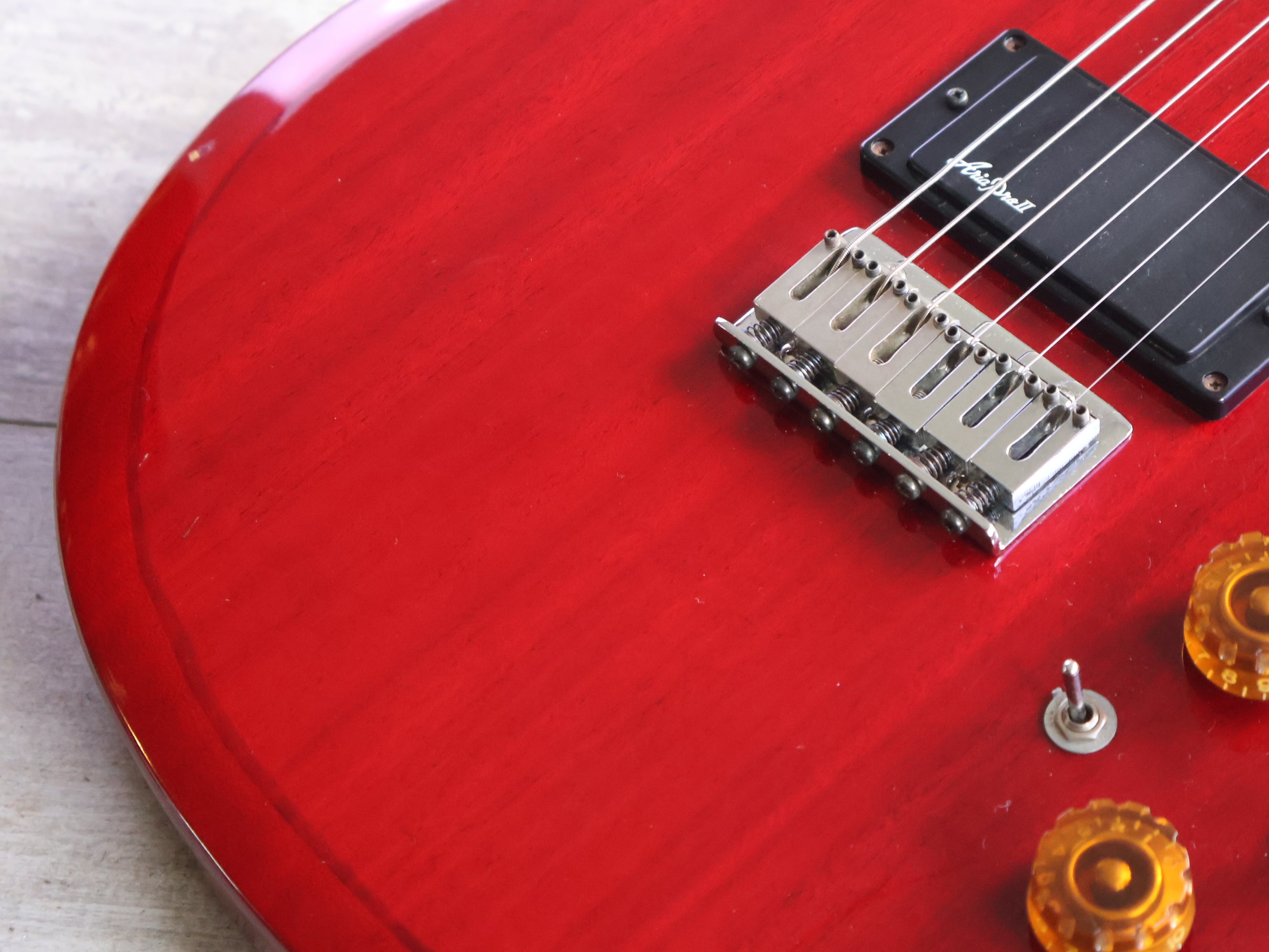 1989 Aria Pro II CS-43 Beat Master (Cherry Red) – Cool Old Guitars