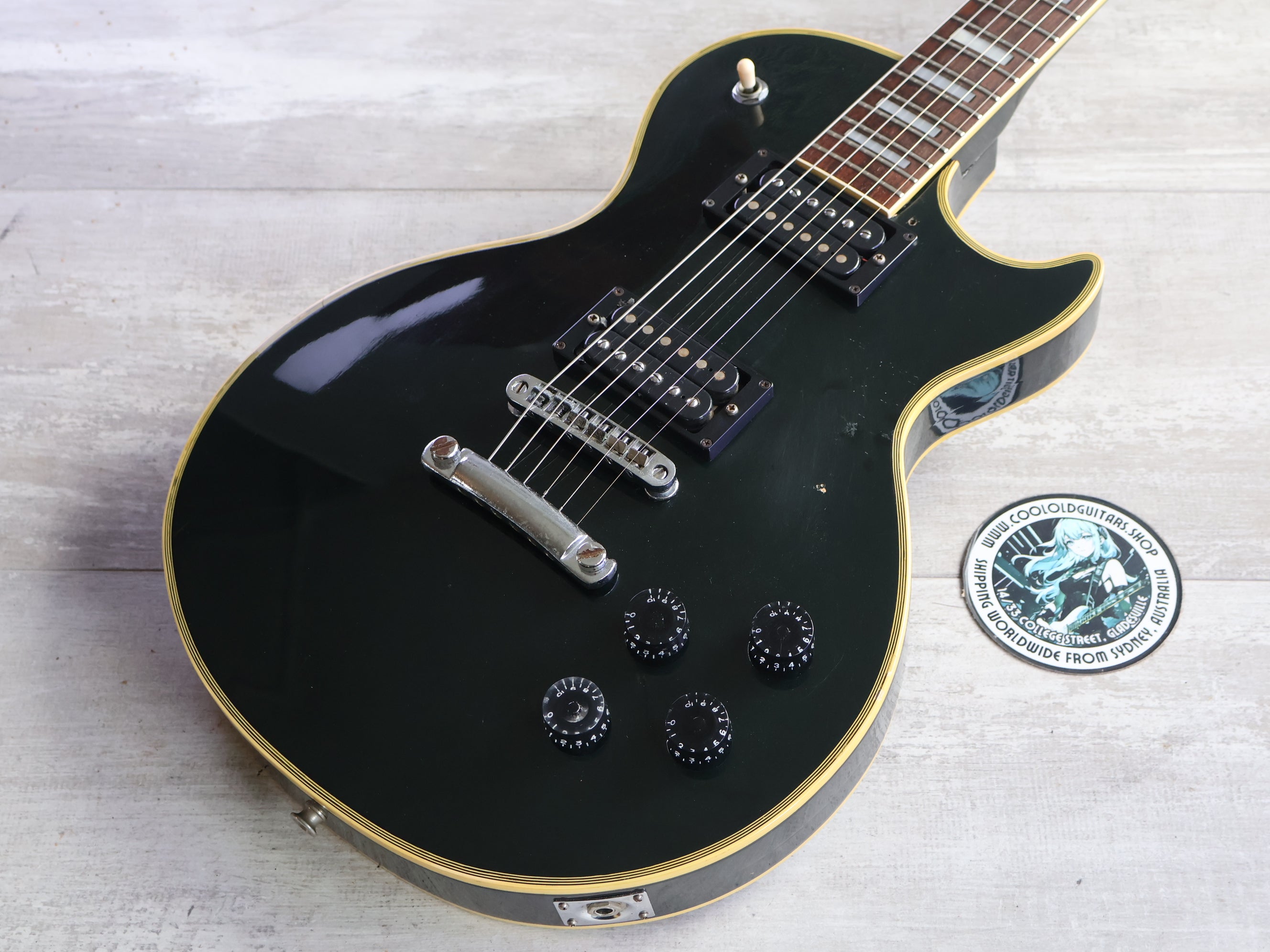1974 Greco Japan EG-380B Les Paul Custom (Ebony) – Cool Old Guitars