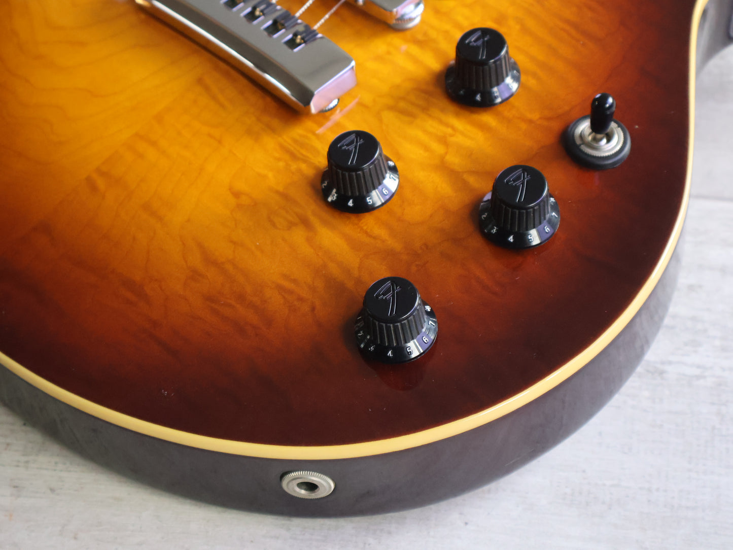 1984 Fender Japan "Master Series" Flame Double Cutaway (Brown Sunburst)
