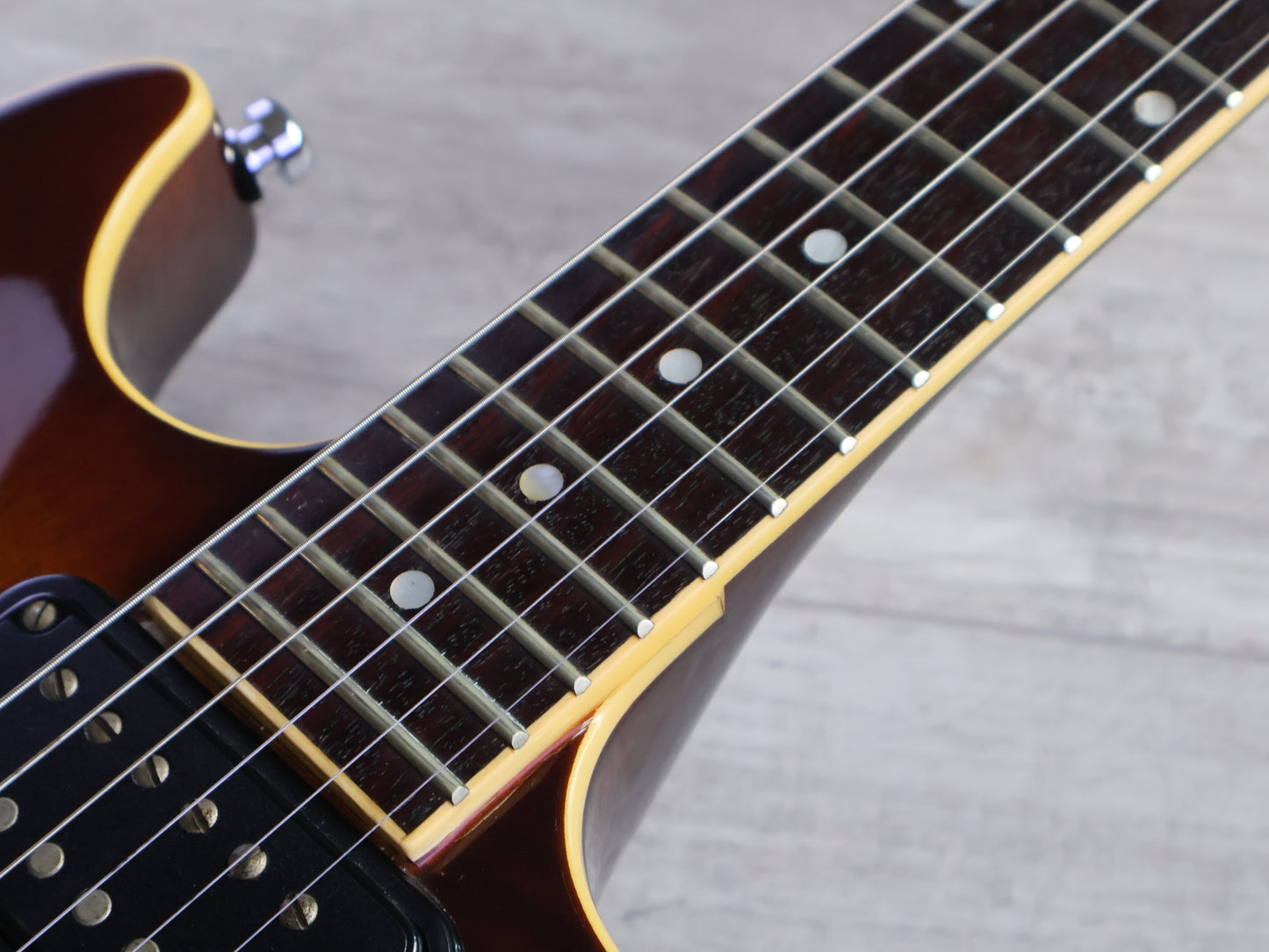 1984 Fender Japan "Master Series" Flame Double Cutaway (Brown Sunburst)