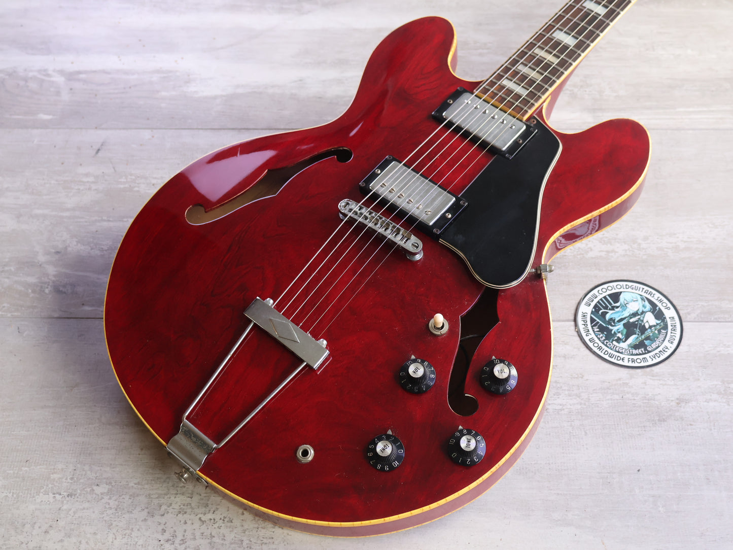 1977 Greco Japan SA-550R ES-335 Hollowbody Electric Guitar (Cherry Red)