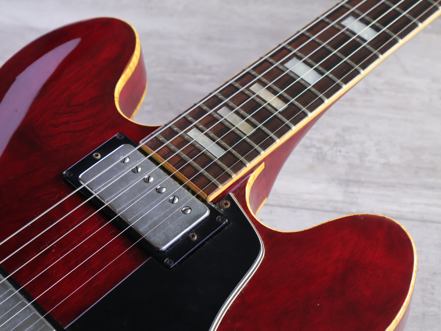 1977 Greco Japan SA-550R ES-335 Hollowbody Electric Guitar (Cherry Red)