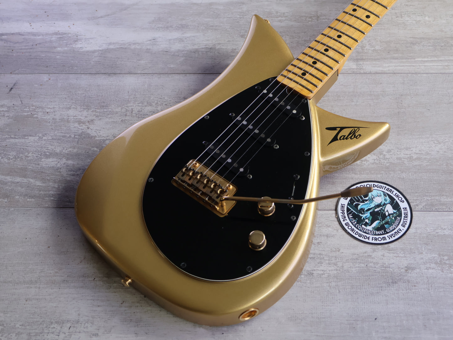 1980's Tokai Japan A-100S-GM Talbo Blazing Fire Cast Aluminium Guitar (Gold Metallic)
