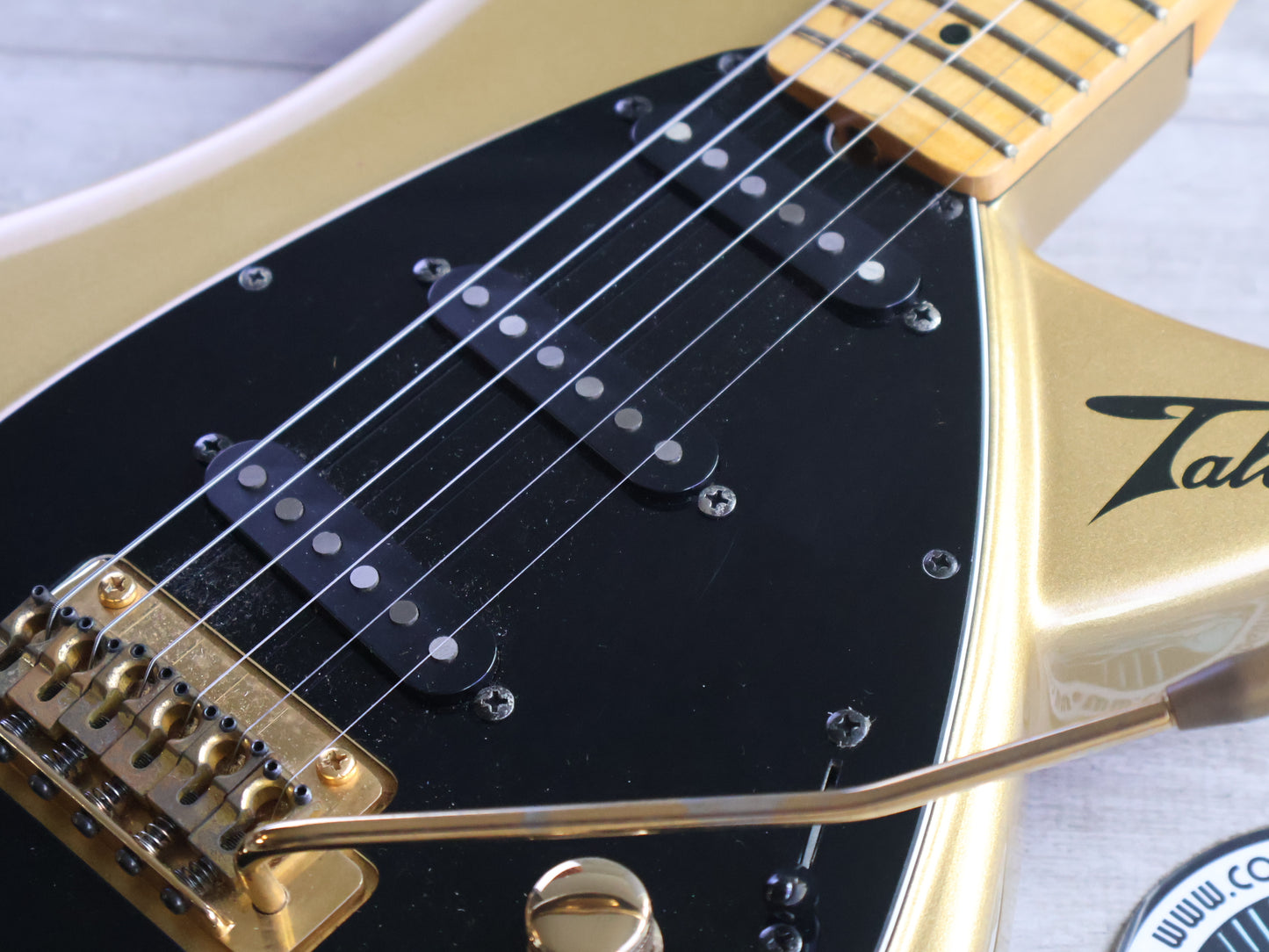 1980's Tokai Japan A-100S-GM Talbo Blazing Fire Cast Aluminium Guitar (Gold Metallic)