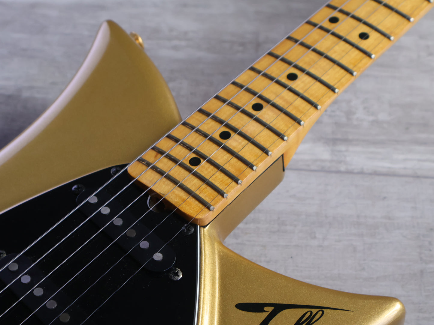 1980's Tokai Japan A-100S-GM Talbo Blazing Fire Cast Aluminium Guitar (Gold Metallic)