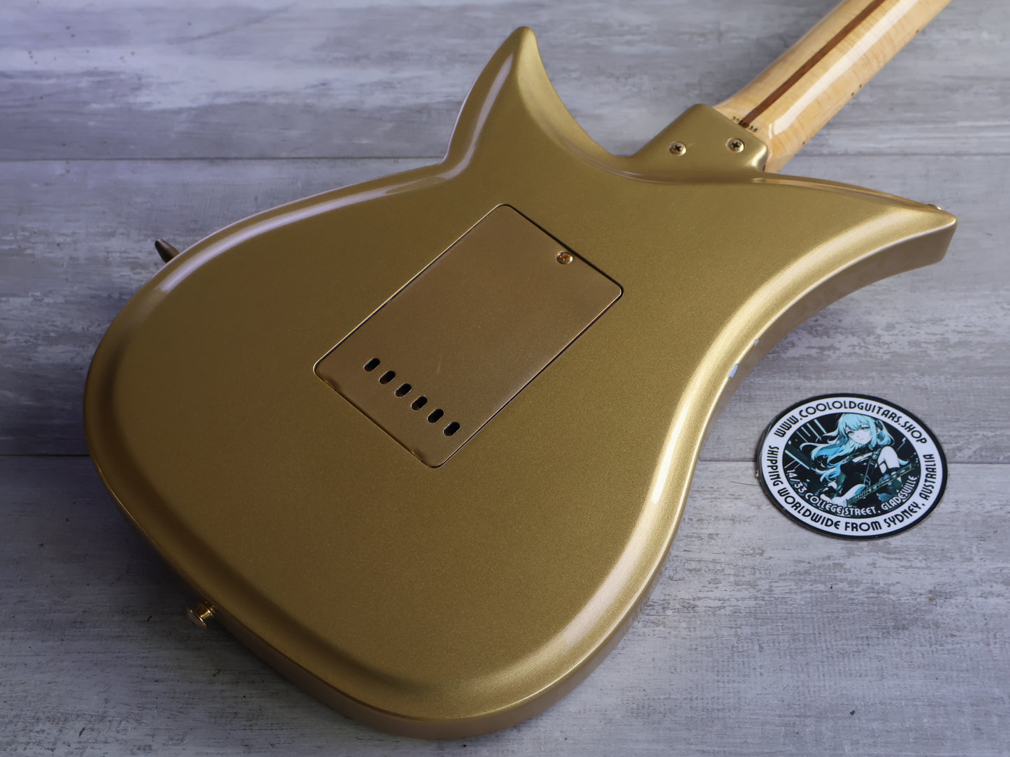 1980's Tokai Japan A-100S-GM Talbo Blazing Fire Cast Aluminium Guitar (Gold Metallic)