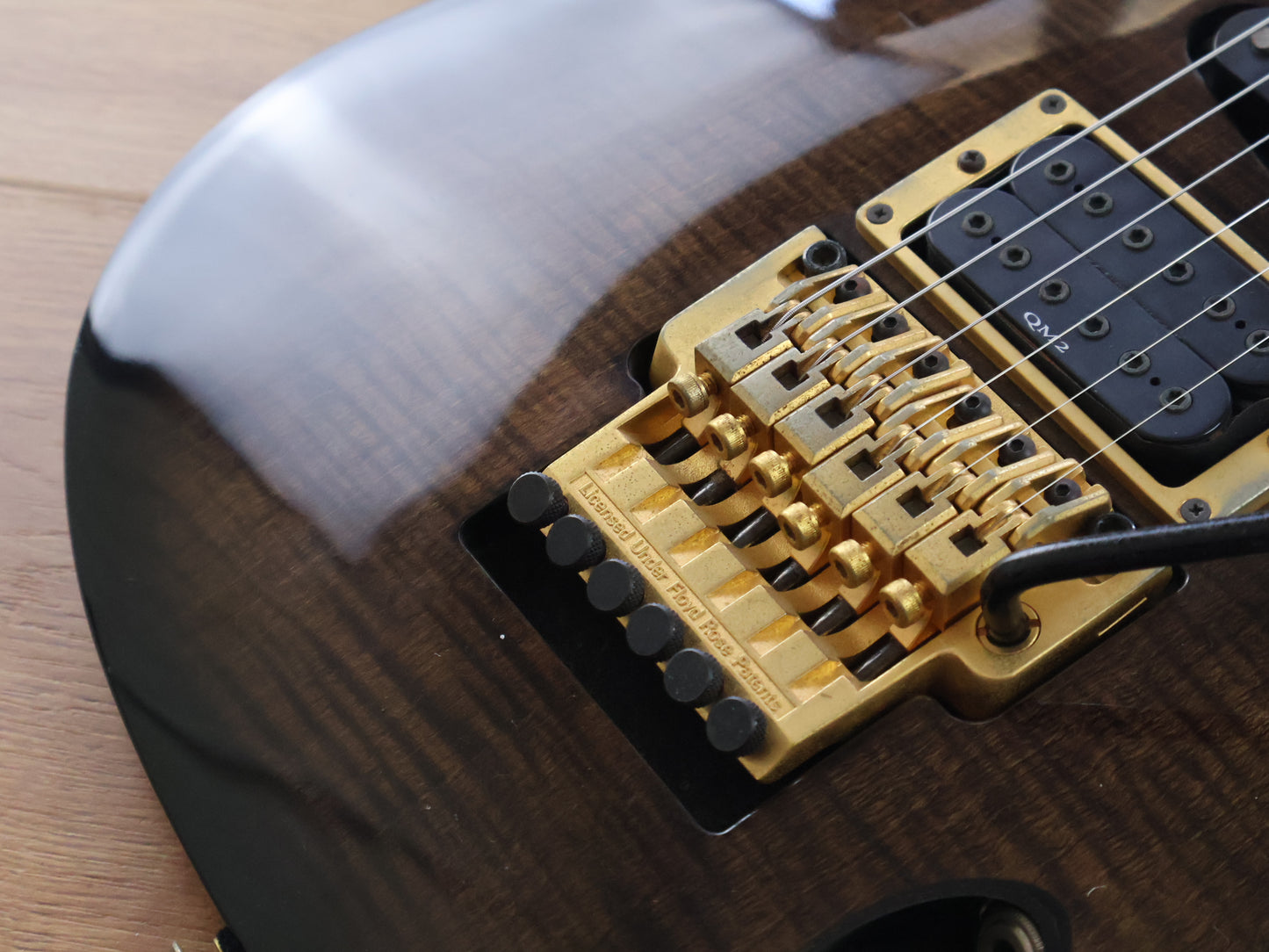 1996 Ibanez Japan S540FM SB S Series HSH Superstrat (Transparent Black Sunburst)