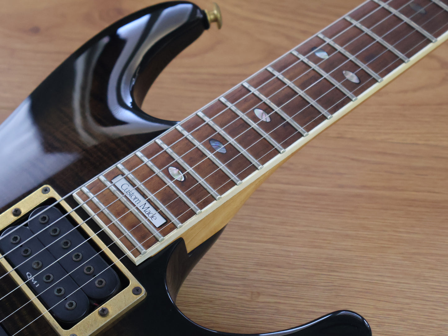 1996 Ibanez Japan S540FM SB S Series HSH Superstrat (Transparent Black Sunburst)