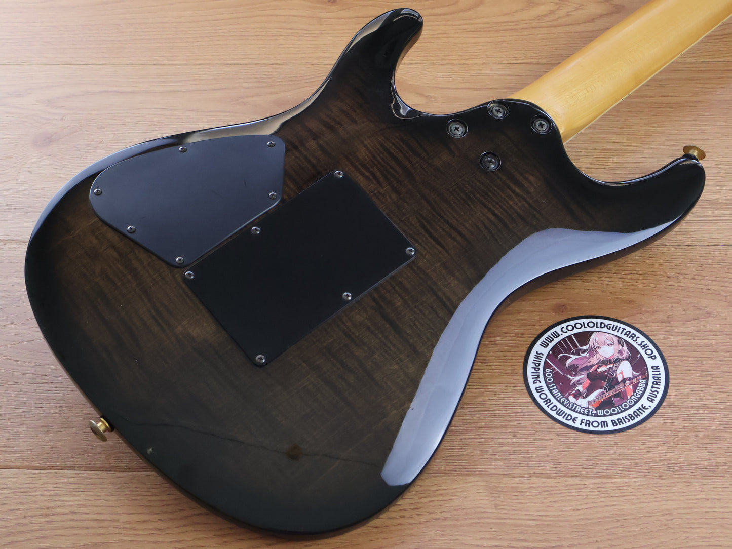 1996 Ibanez Japan S540FM SB S Series HSH Superstrat (Transparent Black Sunburst)