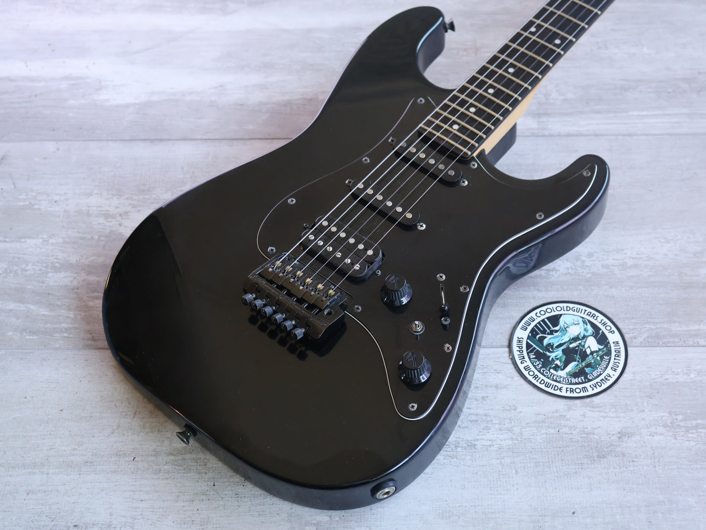 1987 Fender Japan SF-456 "E Series" Stratocaster w/Kahler (Black)