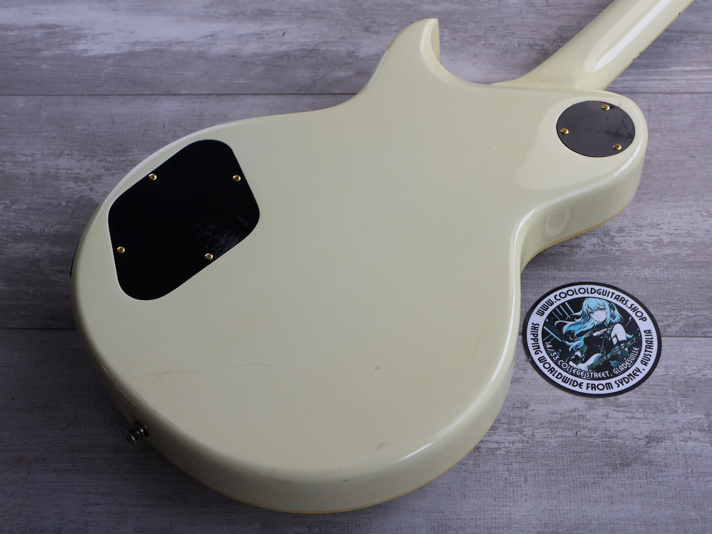 1990 Aria Pro II Japan PE-Deluxe KV Single Cutaway w/Kahler (Ivory)