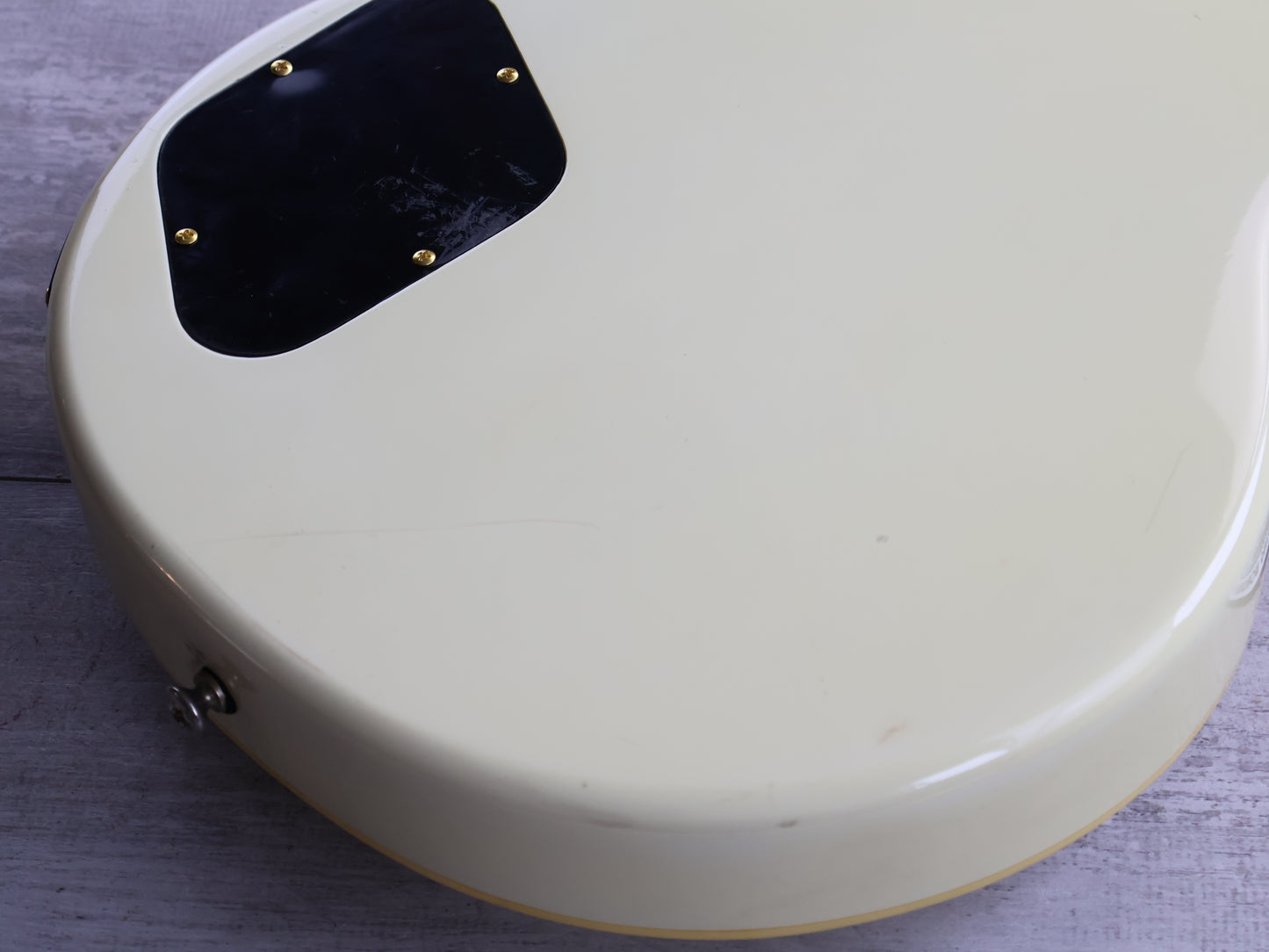 1990 Aria Pro II Japan PE-Deluxe KV Single Cutaway w/Kahler (Ivory)