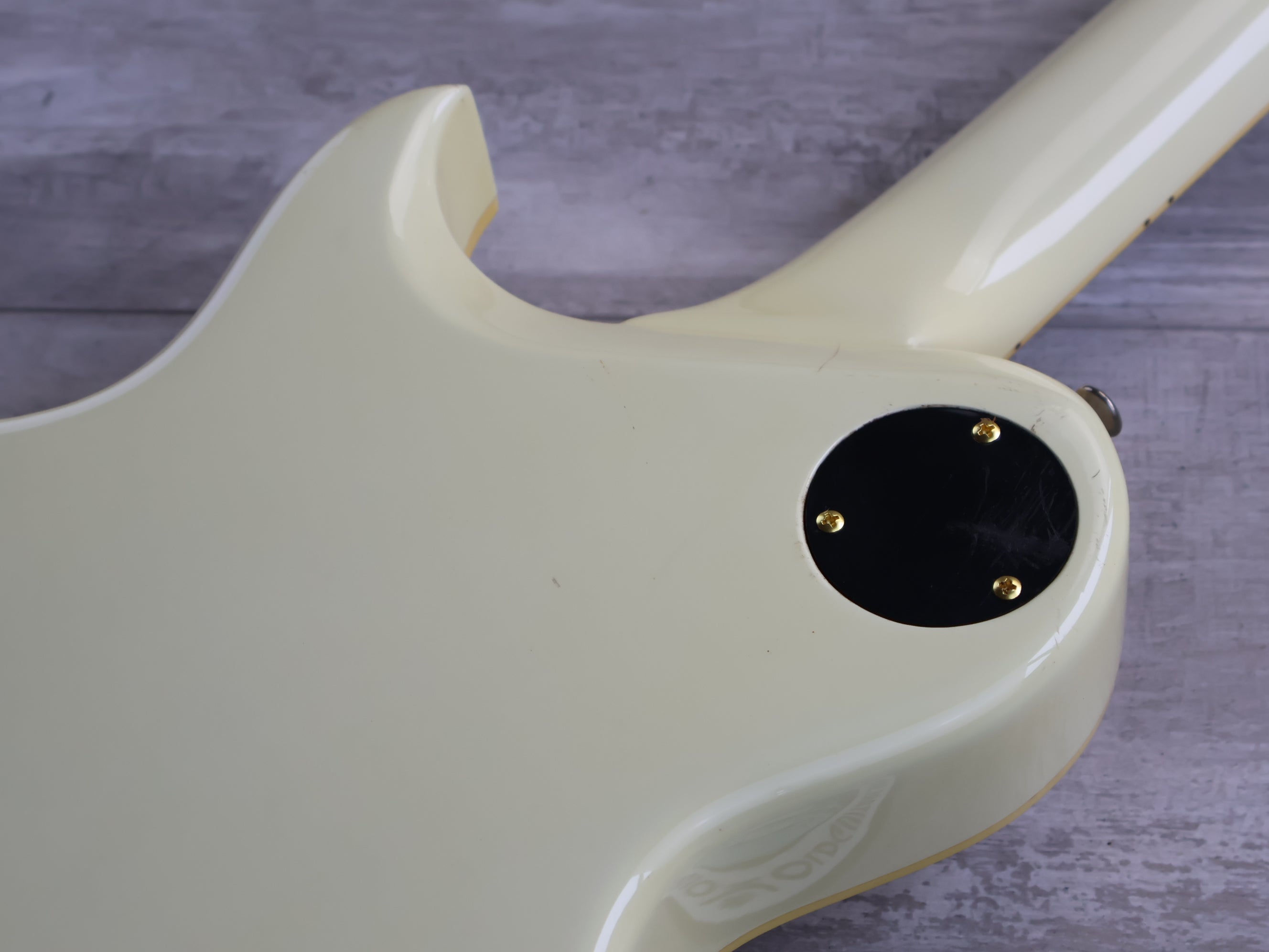 1990 Aria Pro II Japan PE-Deluxe KV Single Cutaway w/Kahler (Ivory
