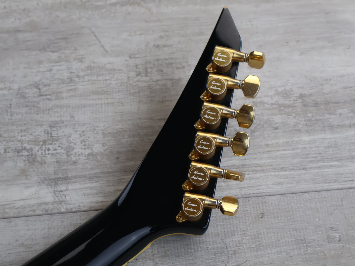 1996 Grover Jackson Japan Randy Rhoads Neckthrough Flying V w/EMG's (Black/Gold)