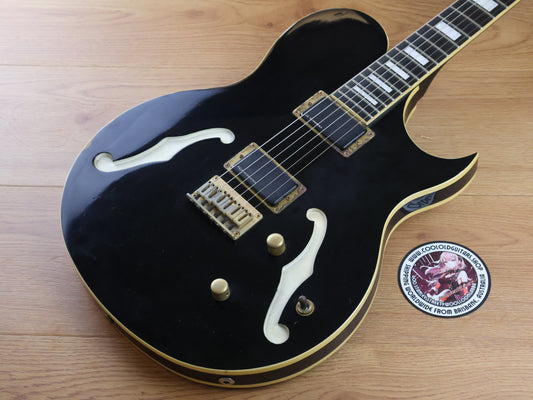 1988 Fernandes Japan MV-95HT Hotei Model Signature Guitar (Black)