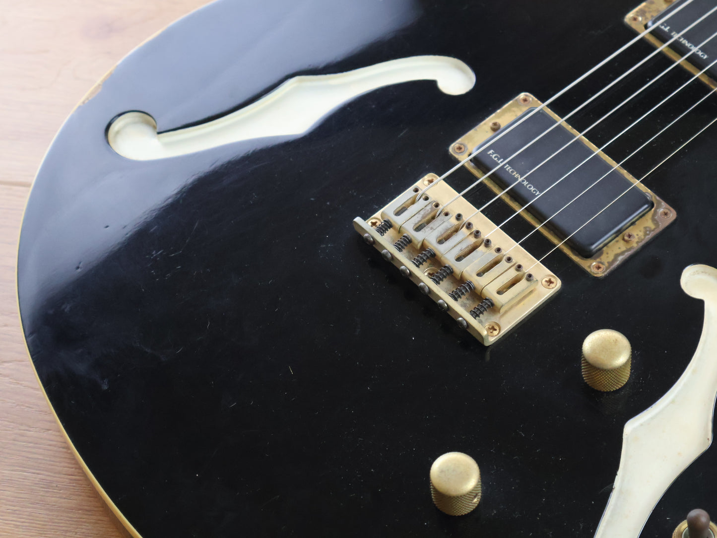 1988 Fernandes Japan MV-95HT Hotei Model Signature Guitar (Black)