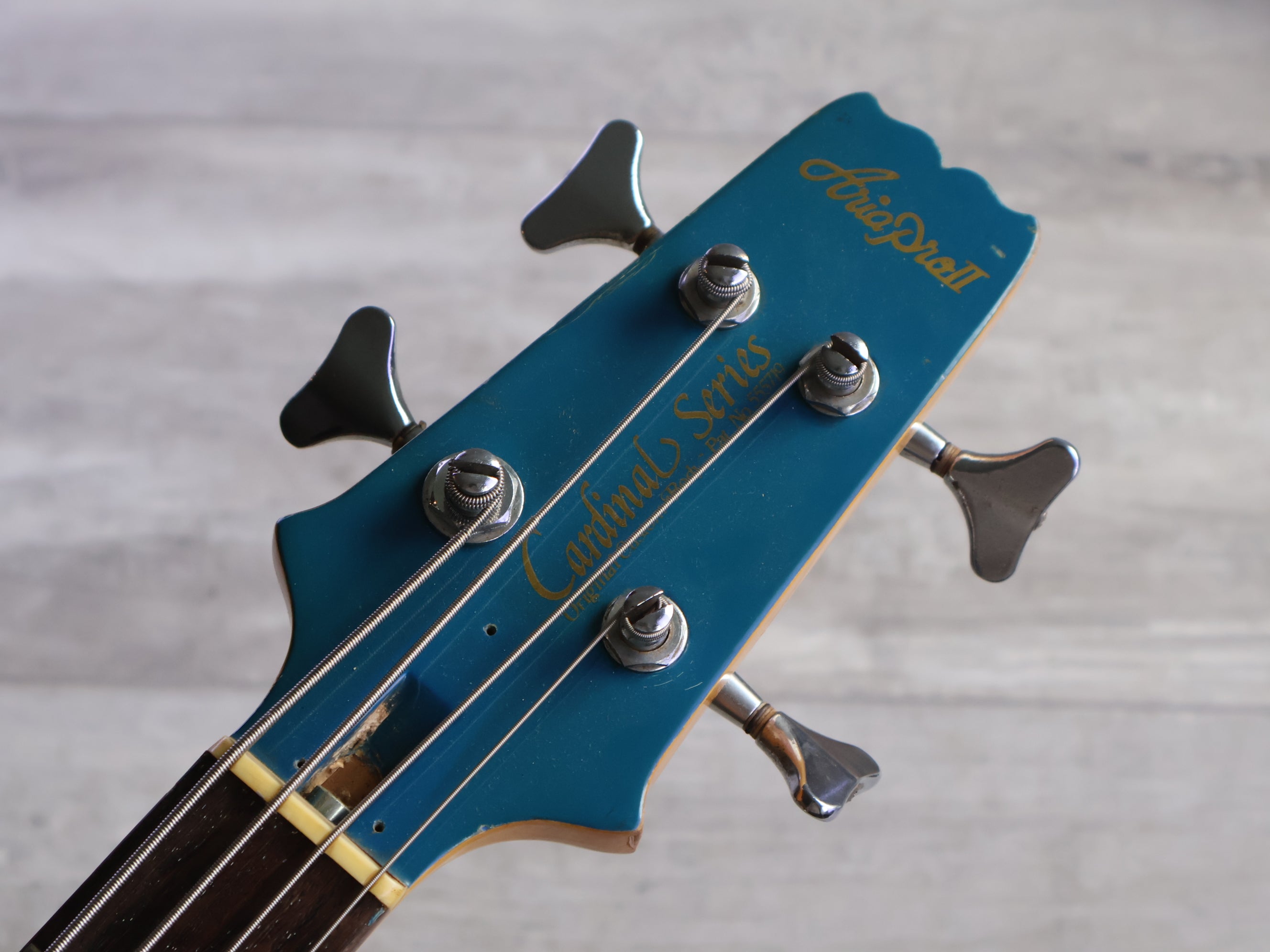 1981 Aria Pro II Japan CSB-380 Cardinal Medium Scale Bass (Blue