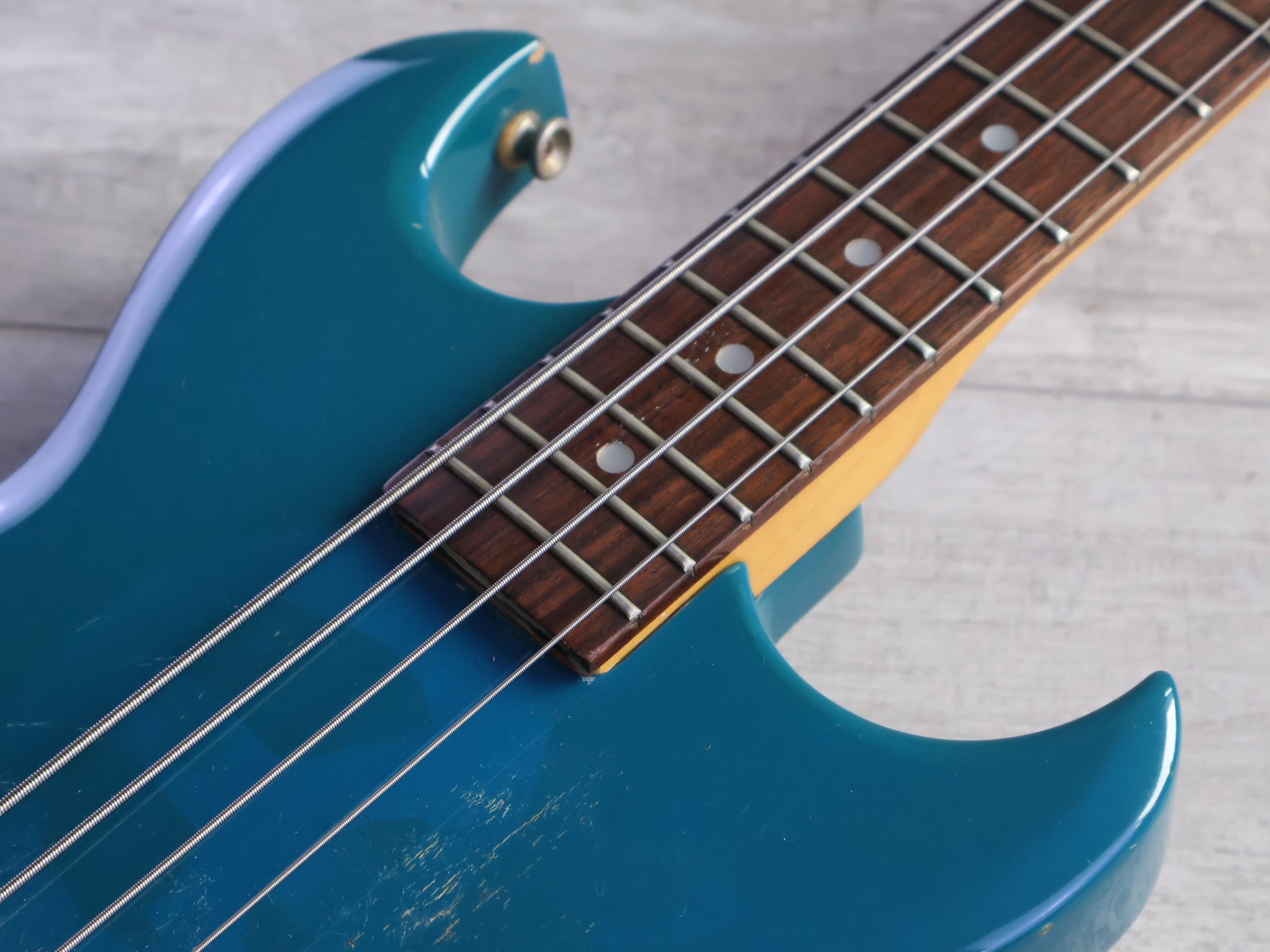 1981 Aria Pro II Japan CSB-380 Cardinal Medium Scale Bass (Blue