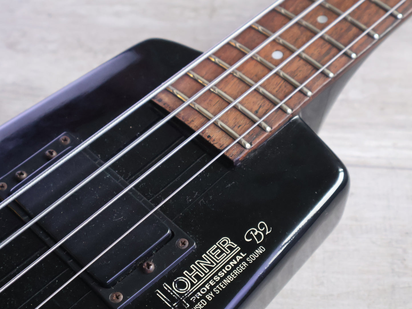 1980's Hohner B2 Headless Paddle Bass Guitar w/Steinberger System