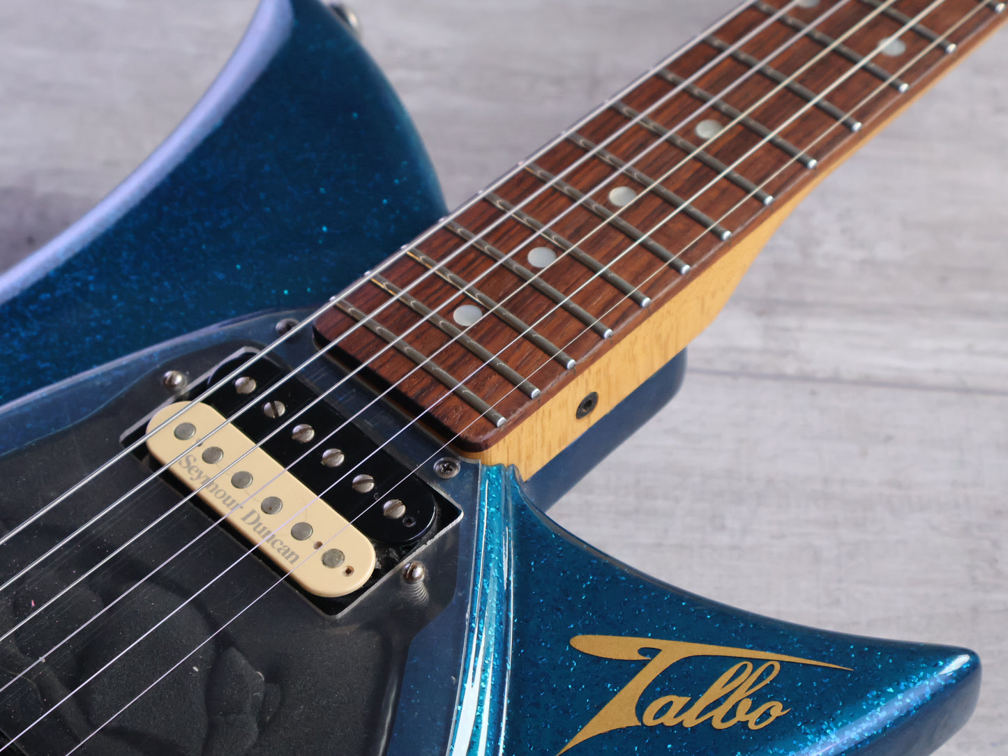 1980's Tokai Japan A-100S-BM Talbo Goldstar Sound Cast Aluminium Guitar (Blue Metallic)