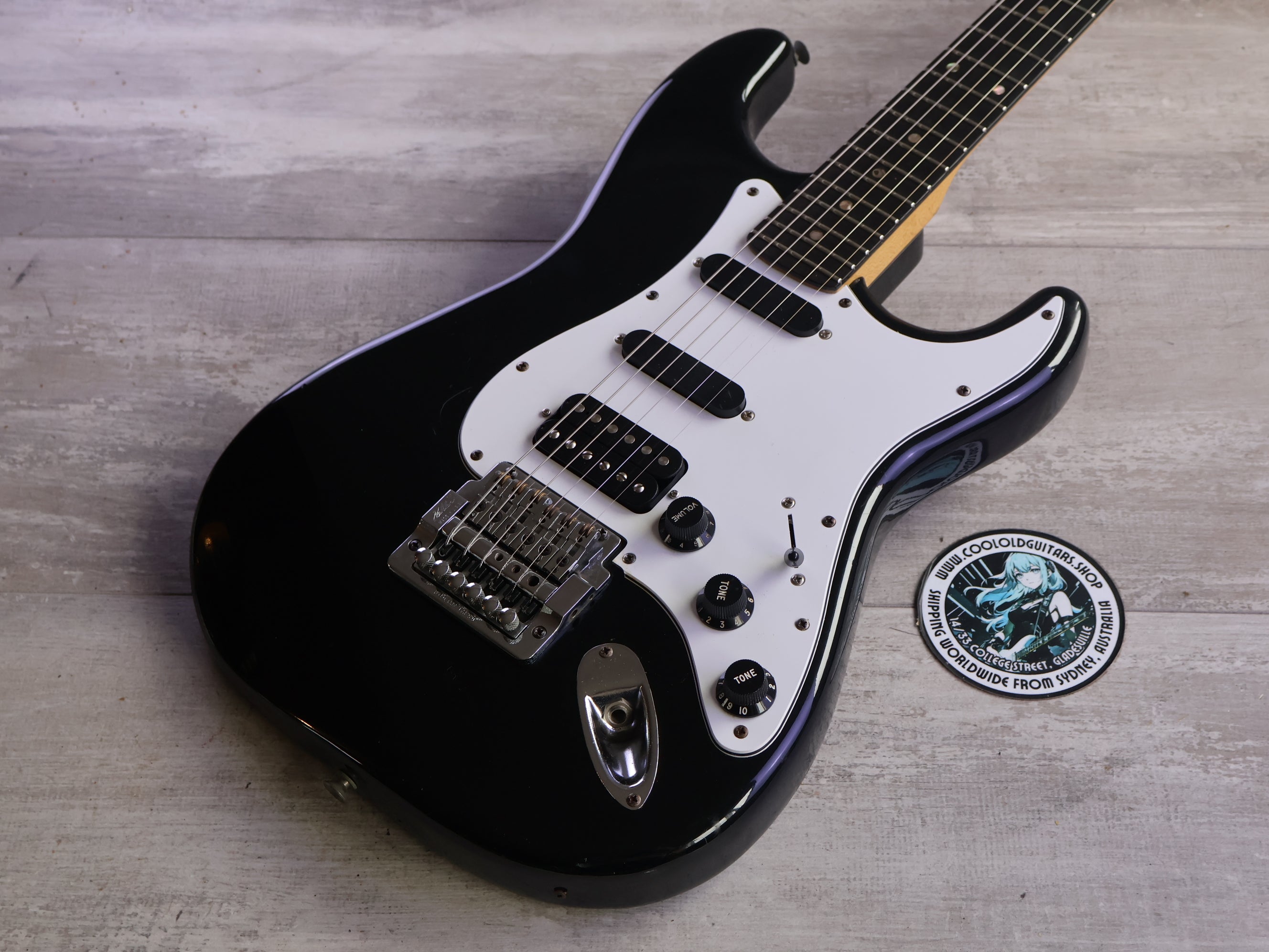 1980's Tokai? Stratocaster Style Guitar w/Kahler (Black) – Cool