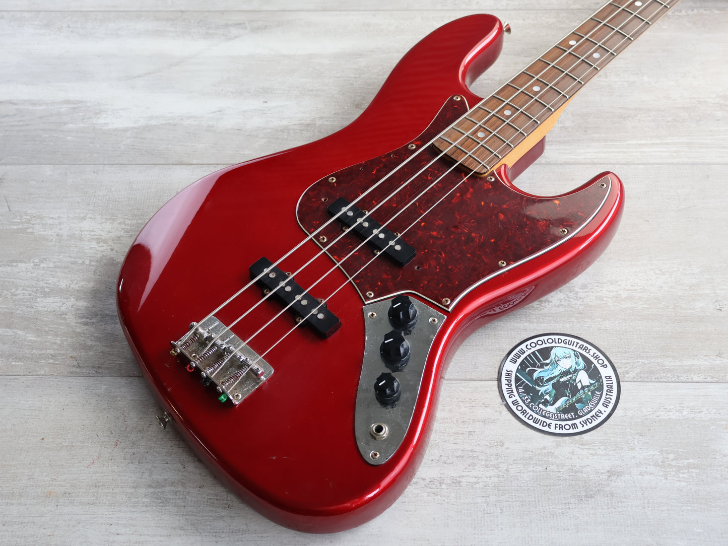 1984 Tokai TJB-50 '64 Reissue Jazz Bass (Metallic Red w/Matching Headstock)