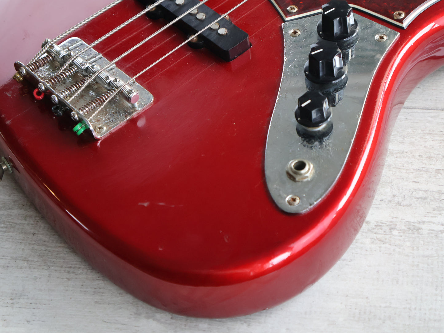 1984 Tokai TJB-50 '64 Reissue Jazz Bass (Metallic Red w/Matching Headstock)