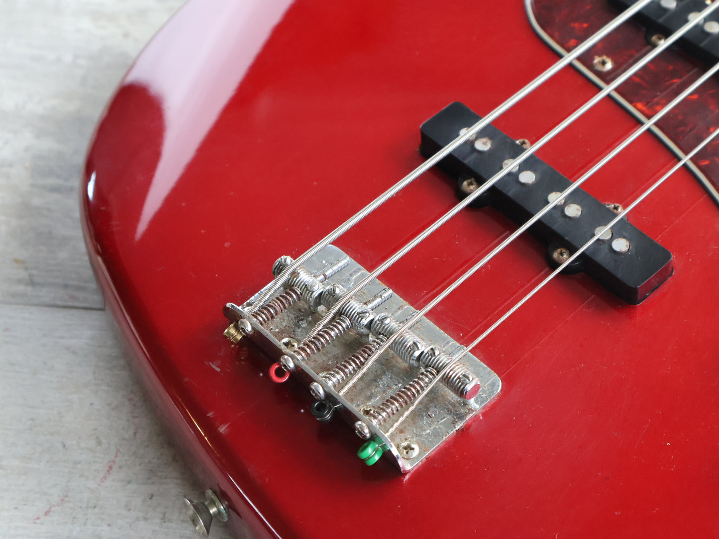 1984 Tokai TJB-50 '64 Reissue Jazz Bass (Metallic Red w/Matching Headstock)