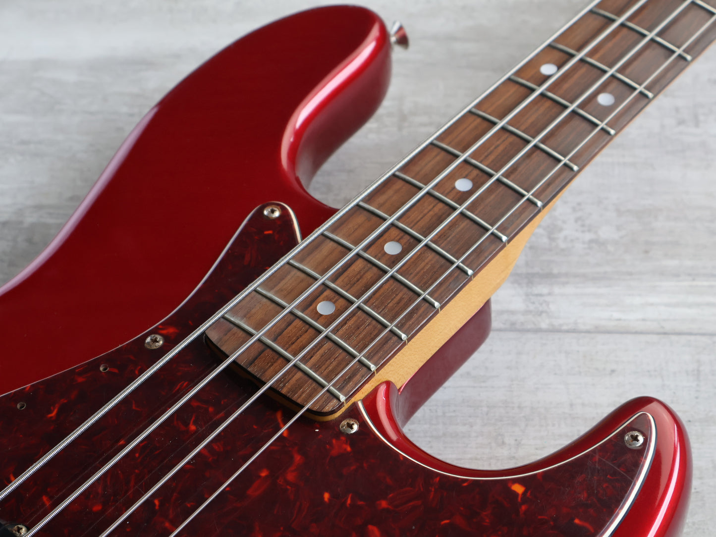 1984 Tokai TJB-50 '64 Reissue Jazz Bass (Metallic Red w/Matching Headstock)