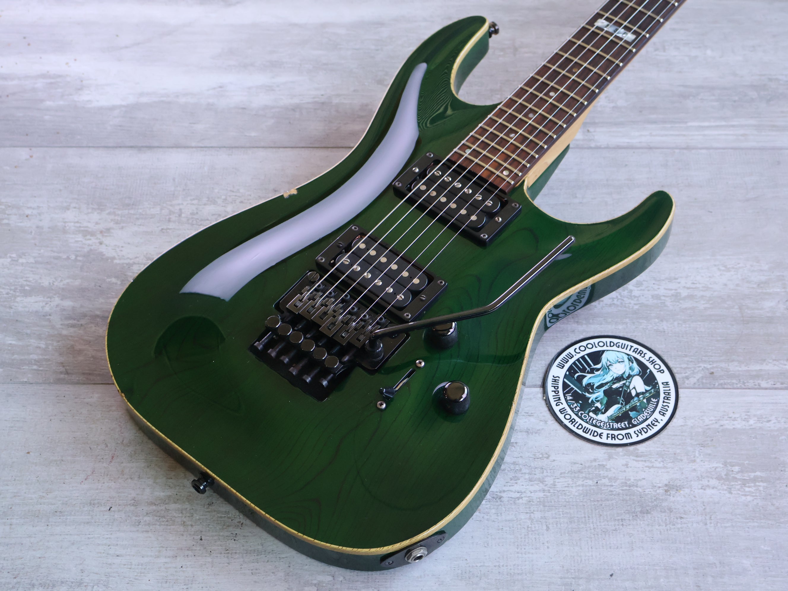 1997 ESP Japan Horizon HH Superstrat w/Floyd Rose (Transparent