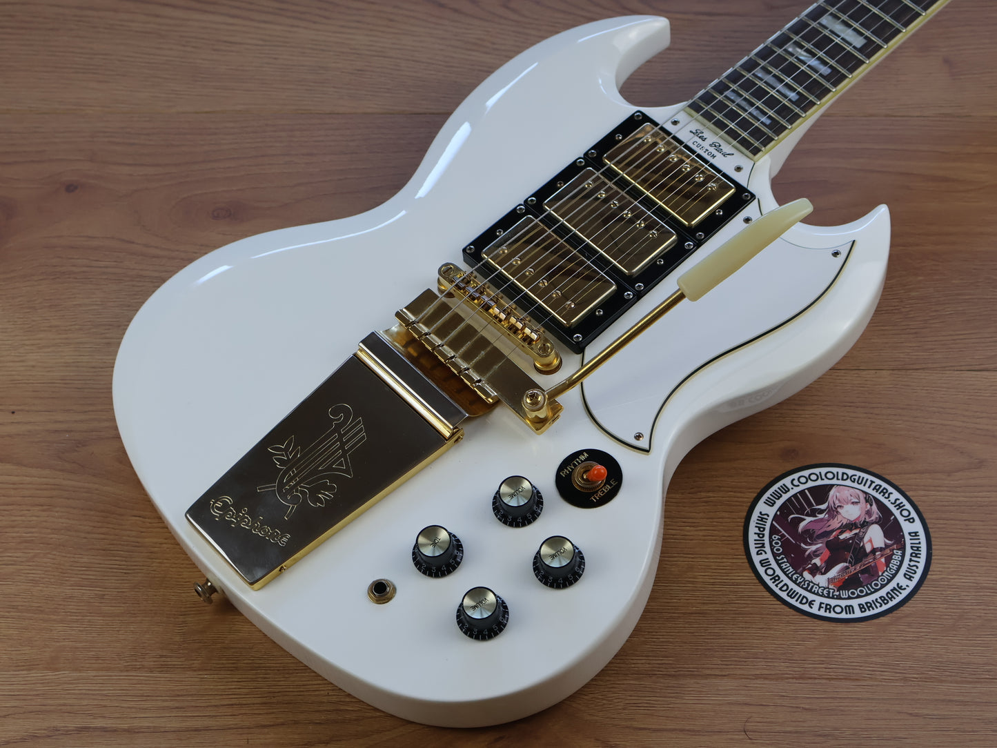 2006 Epiphone Korea G-400 Custom SG w/Maestro - Limited Edition Custom Shop (Antique Ivory)