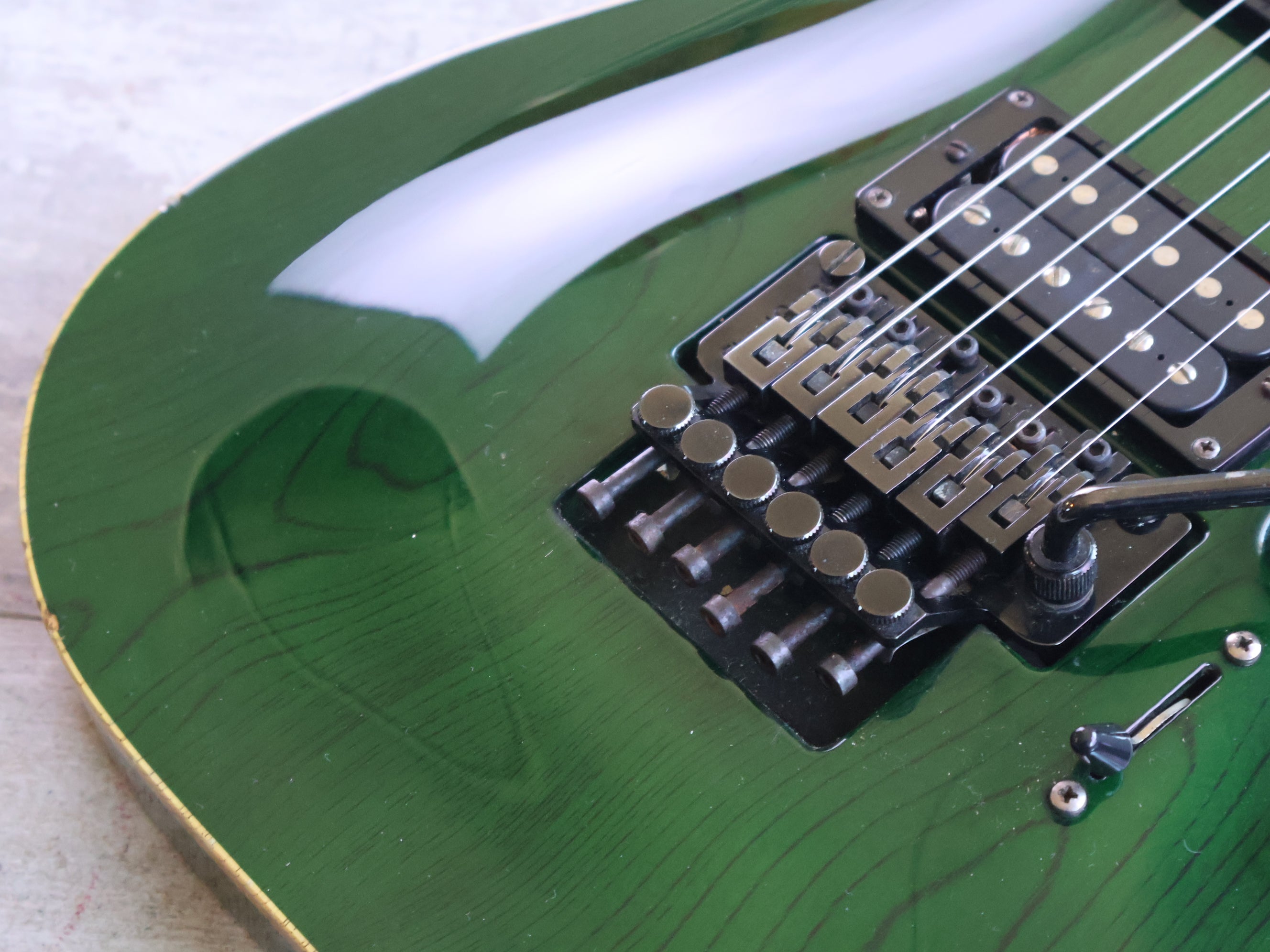 1997 ESP Japan Horizon HH Superstrat w/Floyd Rose (Transparent