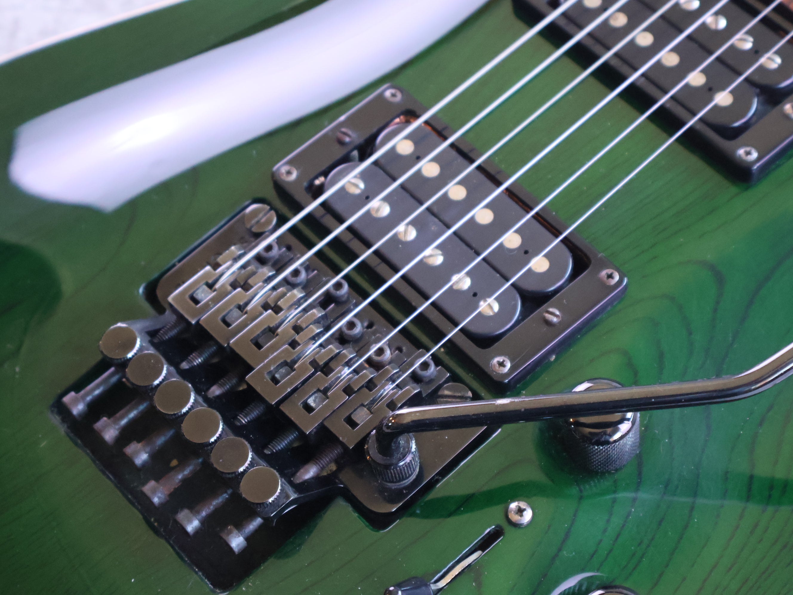 1997 ESP Japan Horizon HH Superstrat w/Floyd Rose (Transparent