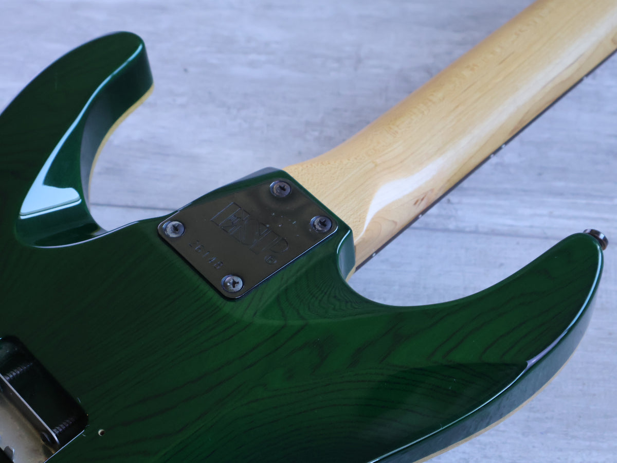 1997 ESP Japan Horizon HH Superstrat w/Floyd Rose (Transparent Green)