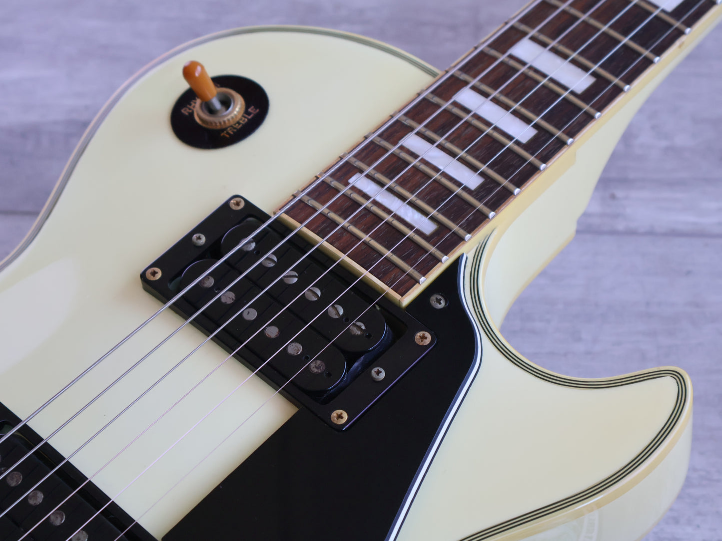2000's Edwards (by ESP Japan) E-LP-92CD Les Paul Custom (Aged White)