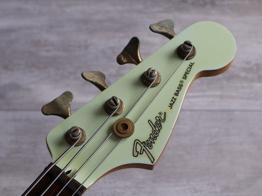 1989 Fender Japan PJR65 Jazz Bass Special PJ Active Contemporary Bass (Aged White)