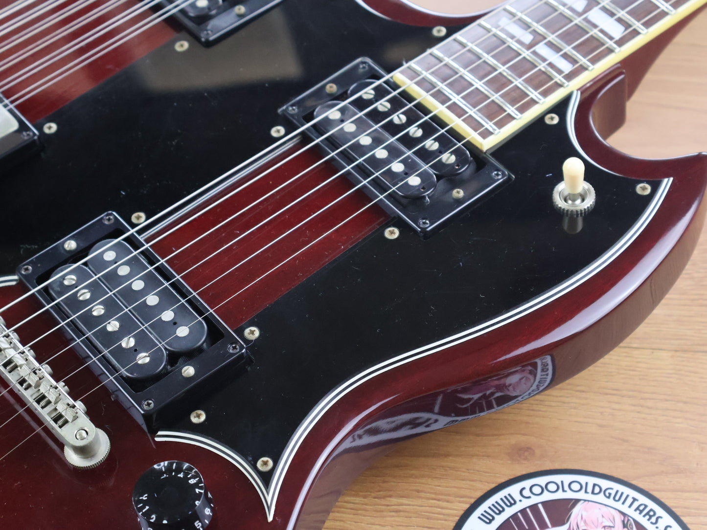 1992 Burny Japan RSG-140 Double Neck 6/12 SG (Cherry Red)