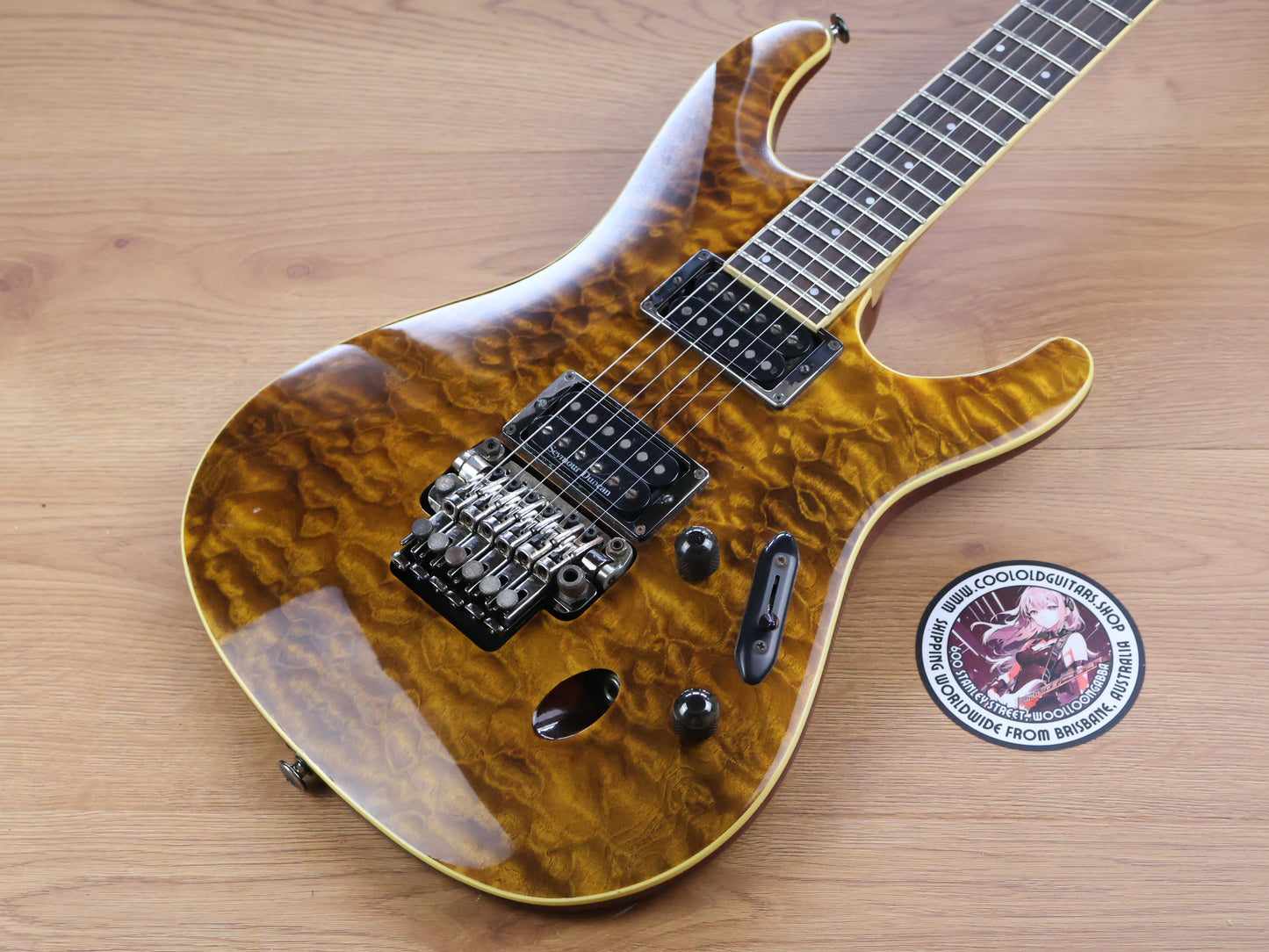 2012 Ibanez Prestige S5420QD HH S Series w/Seymour Duncan's (Tiger Eye)